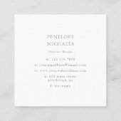 おしゃれな紫と白の幾何学模様 スクエア名刺 (裏面)