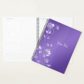 おしゃれな紫の花柄プランナー プランナー手帳 (ディスプレー)
