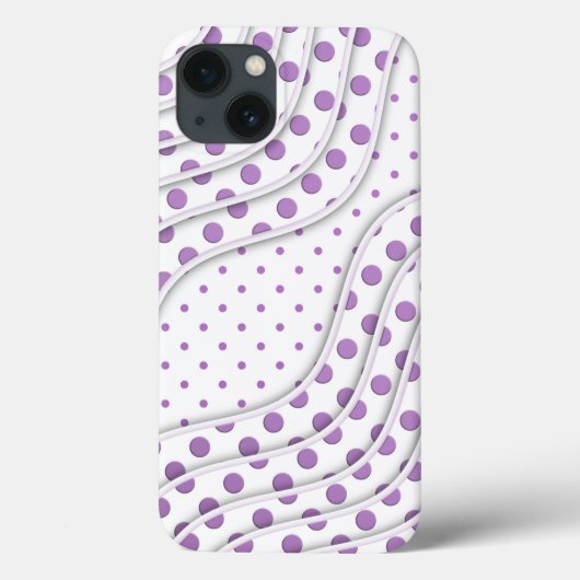 おしゃれな紫色の水玉モダンデザイン Case-Mate iPhoneケース (裏面)