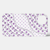 おしゃれな紫色の水玉モダンデザイン Case-Mate iPhoneケース (裏面 (横))