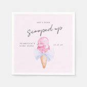 おしゃれな結婚前お披露目パーティー招待状 スタンダードカクテルナプキン (正面)