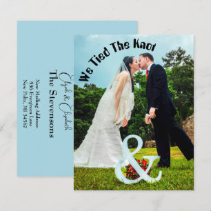 おしゃれな結婚報告カード サンキューカード
