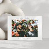 おしゃれな結婚報告カード　２枚の写真付き シーズンカード