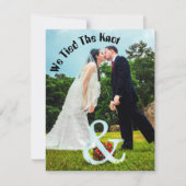 おしゃれな結婚報告カード We Tied the Knot サンキューカード (正面)