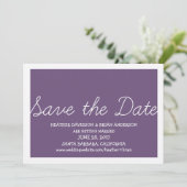 おしゃれな結婚式のご案内（Save the Date）招待状, 紫 招待状 (スタンド正面)