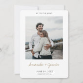 おしゃれな結婚式のエロープメントカード　写真付き セーブザデート (正面)