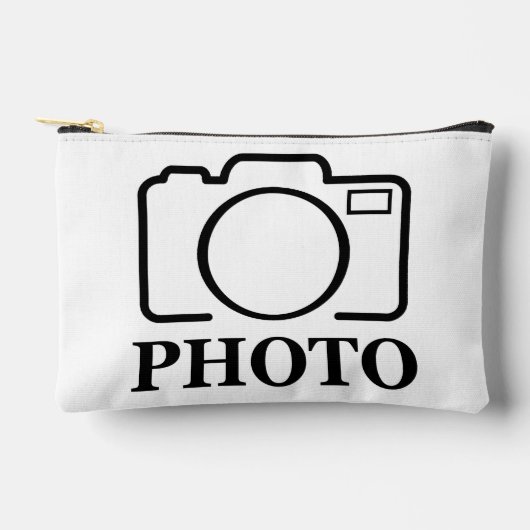 おしゃれな結婚式のデザインにあなただけの写真を アクセサリーポーチ (正面)