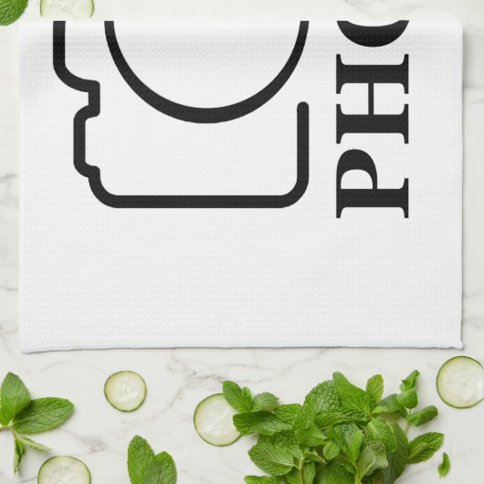 おしゃれな結婚式のデザインにあなただけの写真を キッチンタオル (折り畳み)