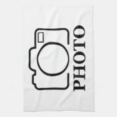 おしゃれな結婚式のデザインにあなただけの写真を キッチンタオル (縦)