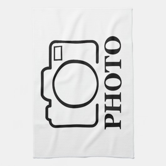 おしゃれな結婚式のデザインにあなただけの写真を キッチンタオル (縦)