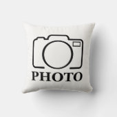 おしゃれな結婚式のデザインにあなただけの写真を クッション (裏面)
