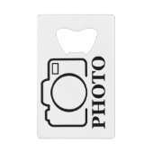 おしゃれな結婚式のデザインにあなただけの写真を クレジットカード栓抜き (正面)