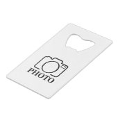 おしゃれな結婚式のデザインにあなただけの写真を クレジットカード栓抜き (裏面アングル)