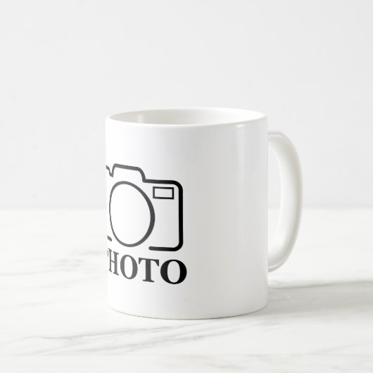 おしゃれな結婚式のデザインにあなただけの写真を コーヒーマグカップ (正面右)