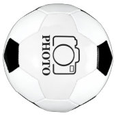 おしゃれな結婚式のデザインにあなただけの写真を サッカーボール (回転)