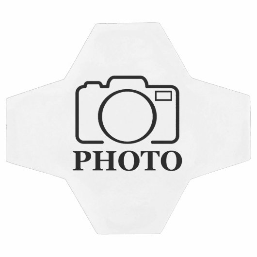 おしゃれな結婚式のデザインにあなただけの写真を サッカーボール (フラット)