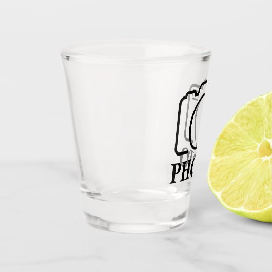 おしゃれな結婚式のデザインにあなただけの写真を ショットグラス (左)