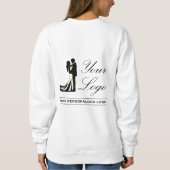 おしゃれな結婚式のデザインにあなただけの写真を スウェットシャツ (裏面)