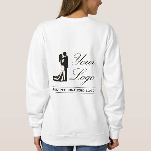 おしゃれな結婚式のデザインにあなただけの写真を スウェットシャツ (裏面)