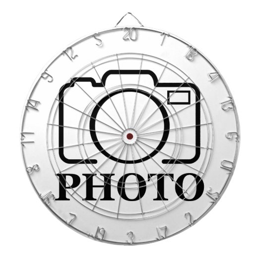 おしゃれな結婚式のデザインにあなただけの写真を ダーツボード (正面)