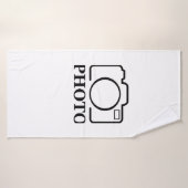 おしゃれな結婚式のデザインにあなただけの写真を バスタオル (バスタオル)