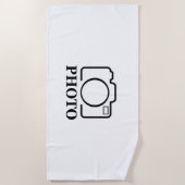 おしゃれな結婚式のデザインにあなただけの写真を ビーチタオル (正面)