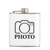 おしゃれな結婚式のデザインにあなただけの写真を フラスク (正面)
