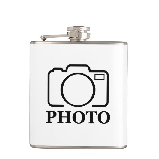 おしゃれな結婚式のデザインにあなただけの写真を フラスク (正面)