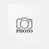 おしゃれな結婚式のデザインにあなただけの写真を フリースブランケット (正面)