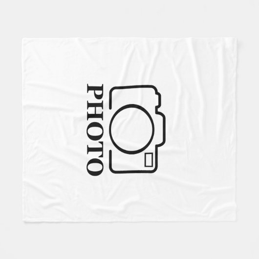 おしゃれな結婚式のデザインにあなただけの写真を フリースブランケット (正面(横))