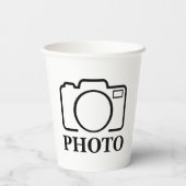 おしゃれな結婚式のデザインにあなただけの写真を 紙コップ (裏面)