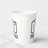 おしゃれな結婚式のデザインにあなただけの写真を 紙コップ (右)