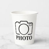 おしゃれな結婚式のデザインにあなただけの写真を 紙コップ (正面)