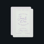 おしゃれな結婚式の予告　シンプルでモダン セーブザデート<br><div class="desc">当社のトレンディなSave the Date ウェディングカードをEtsyで独占的に販売開始しました。シンプルでモダンなラベンダーをテーマにデザインされたこれらのエレガントで目を引くカードは、あなたの結婚式の発表に最適で、特別な日の雰囲気を決定づけるアイテムです。</div>