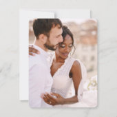 おしゃれな結婚式の写真付きQRコード返信ハガキ 出欠カード (裏面)