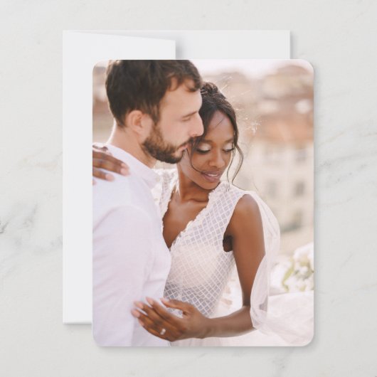 おしゃれな結婚式の写真付きQRコード返信ハガキ 出欠カード (裏面)