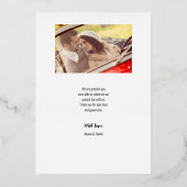 おしゃれな結婚式の写真、ありがとうの台本 モダン 箔招待状 (裏面)