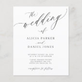 おしゃれな結婚式の招待状　予算　QRコード　写真 (正面)