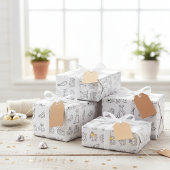 おしゃれな結婚式の日のギフト包装 ラッピングペーパー