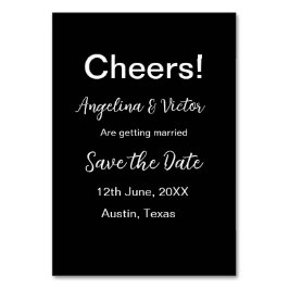 おしゃれな結婚式の案内シンプルでモダンなデザイン テーブルナンバー