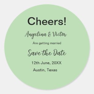 おしゃれな結婚式の案内シンプルでモダンなデザイン ラウンドシール