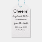 おしゃれな結婚式の案内シンプルでモダン ギフトタグ (裏面)