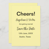 おしゃれな結婚式の案内シンプルでモダン 招待状 (正面/裏面)