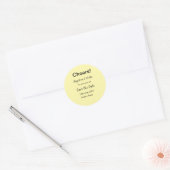 おしゃれな結婚式の案内シンプルなデザイン ラウンドシール (封筒)