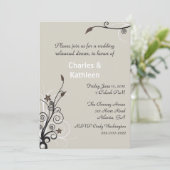 おしゃれな結婚式リハーサル招待状 招待状 (スタンド正面)