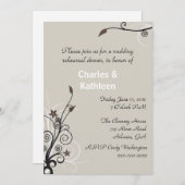 おしゃれな結婚式リハーサル招待状 招待状 (正面/裏面)