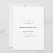 おしゃれな結婚式延期 新日程写真付き 案内状 (裏面)