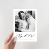 おしゃれな結婚式延期 新日程写真付き 案内状