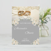 おしゃれな結婚式招待状：あなたにぴったりのエレガントなデザイン 招待状 (スタンド正面)