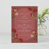 おしゃれな結婚式招待状　エレガントな詳細付き セーブザデート (スタンド正面)